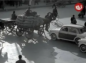 عکس| سفر در زمان؛ سفر به دهه ۴۰ تهران؛ قابی نایاب از تجریش و خودروهای کلاسیک