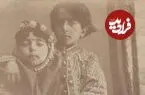 عکس| سفر زمان؛ عکس آتلیه‌ای خواهر و برادر خردسال ایرانی در دوران ناصرالدینن شاه