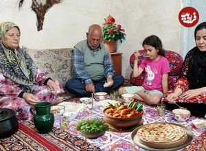 ببینید| غذای روستایی در ایران؛ پخت خورشت بامیه و نان تنوری