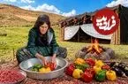 ببینید| غذای روستایی در ایران؛ پخت دلمه توسط یک بانوی عشایر و در طبیعت