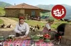 ببینید| غذای روستایی در ایران؛ پخت پیراشکی گوشت با ران بره در طبیعت زیبای گیلان