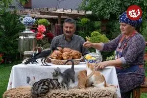 ببینید| غذای روستایی در آذربایجان؛ پخت مرغ شکم پر در روستایی زیبا