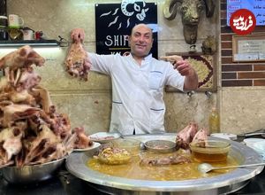 ببینید؛ غذای خیابانی در ایران؛ طبخ کله پاچه برای صبحانه در تهران