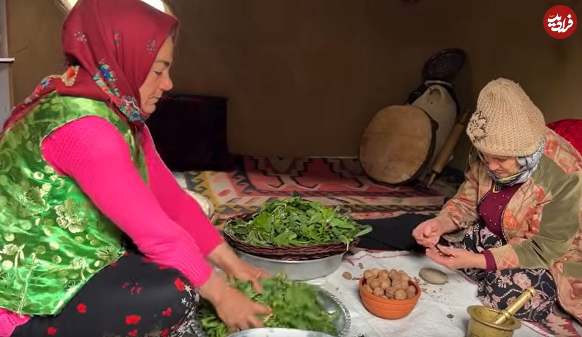 ببینید؛ غذای روستایی در ایران؛ برداشت گیاهان وحشی و پخت تره و نان