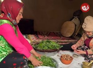 ببینید؛ غذای روستایی در ایران؛ برداشت گیاهان وحشی و پخت تره و نان