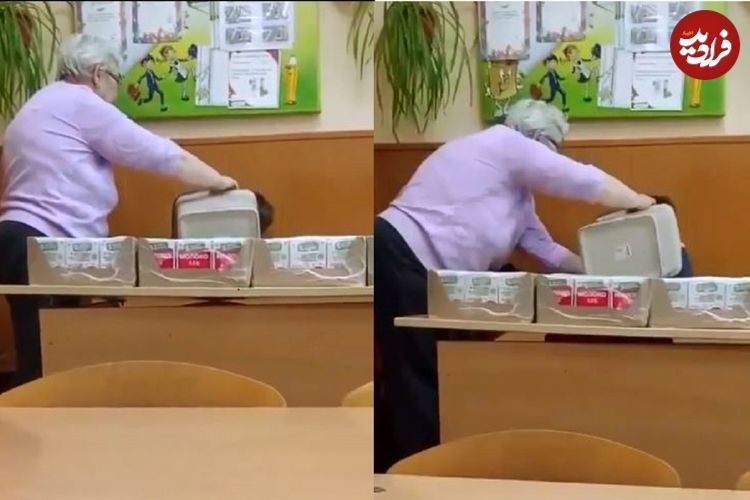 ببینید؛ این خانم معلم بخاطر رفتار زشت با دانش‌آموز اخراج شد