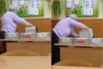 ببینید؛ این خانم معلم بخاطر رفتار زشت با دانش‌آموز اخراج شد
