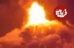 ببینید| فوران ناگهانی آتشفشان وسط پخش زنده
