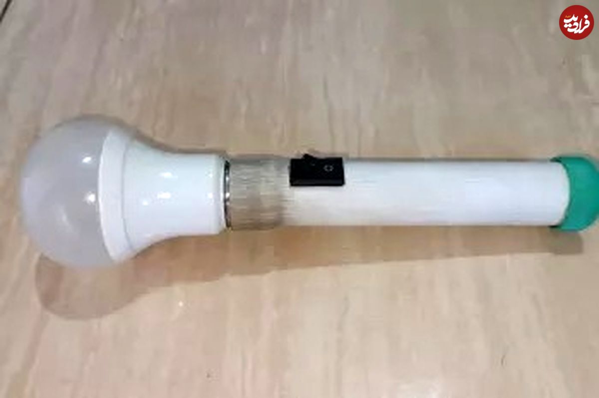 (ویدئو) چگونه یک چراغ قوه شارژی کاربردی بسازیم !