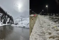 (تصاویر) بارش غافلگیرکننده برف در امارات