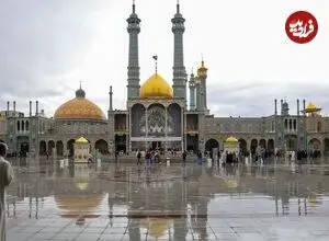 عکس| سفر زمان؛ منظرۀ اطراف حرم حضرت معصومه (س) در حدود یک قرن قبل