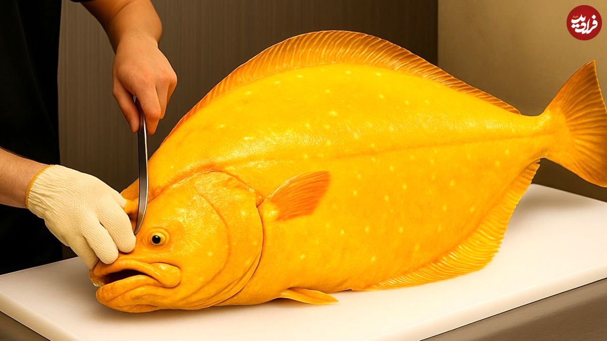 ببینید؛ غذای خیابانی در ویتنام؛ برش استادانه ماهی فلووندر زرد برای تهیه ساشیمی در هانوی