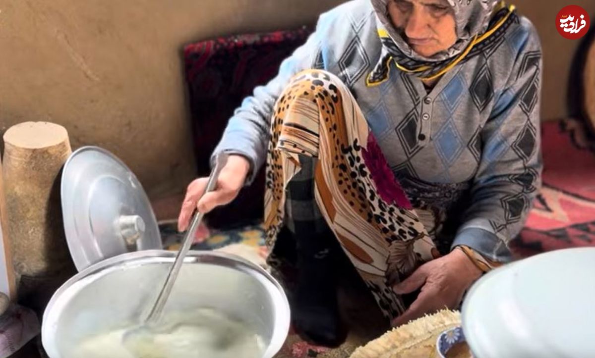 ببینید؛ غذای روستایی در ایران؛ دوشیدن شیر گاو، تهیه پنیر خانگی و پخت خشیل