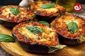 ببینید| طرز تهیه دلمه بادمجان با پنیر پارمزان به روش آشپز ایتالیایی