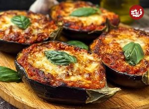 ببینید| طرز تهیه دلمه بادمجان با پنیر پارمزان به روش آشپز ایتالیایی
