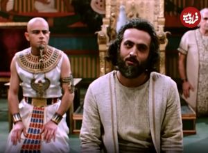 عکس| سفر در زمان؛ «سلحشور، آخناتون و یوزارسیف» در پشت صحنه سریال یوسف پیامبر؛ سال 85