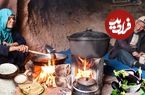 ببییند؛ غذای روستایی در افغانستان؛ پخت پلو خورشت بادمجان در غار