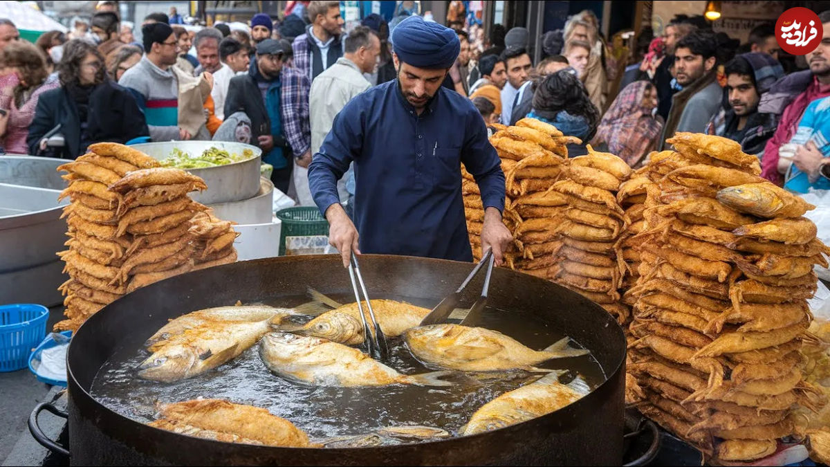 (ویدئو) غذای خیابانی در پاکستان؛ 150 کسبو ماهی سوخاری در اسلام آباد