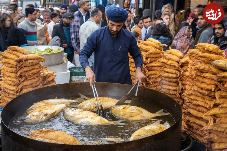 (ویدئو) غذای خیابانی در پاکستان؛ 150 کسبو ماهی سوخاری در اسلام آباد