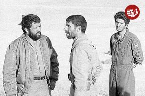 عکس؛ سفر در زمان؛ «صیاد شیرازی» در کنار رهبر انقلاب در حال بازدید از دانشکده افسری؛ سال 1360