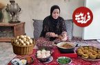 ببینید؛ غذای روستایی در ایران تهیه دلمه قارچ به روش یک بانوی روستایی