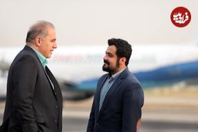 عکس| سفر در زمان؛ «بهروز و بی بی» در پشت صحنه سریال بچه مهندس 4؛ سال 1400