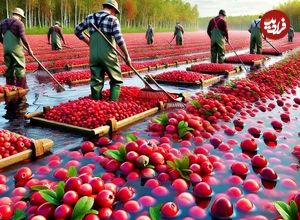 ببینید؛ مراحل دیدنی کاشت، برداشت و فرآوری کرنبری در مزارع پهناور آمریکا