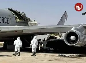 تصاویری از آواکس منهدم شده آمریکایی توسط موشک‌های ایرانی/ چرا این هواپیما راهبردی و مهم است؟