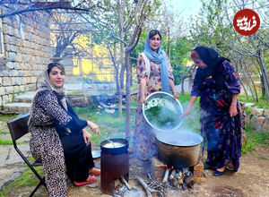 (ویدئو) غذای روستایی در کردستان؛ پخت آش و حلیم