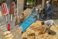 ببینید؛ چوب بستنی چگونه تولید می شود؟