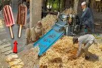 ببینید؛ چوب بستنی چگونه تولید می شود؟