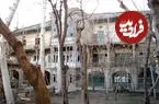 عکس| سفر به ایران قدیم؛ نمایی از «عابران، خودروها و گراند هتل قزوین»؛ سال 1335