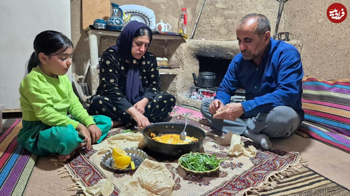 ببینید؛ غذای روستایی در ایران؛ پخت املت سنتی توسط بانوی روستایی