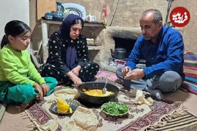 ببینید؛ غذای روستایی در ایران؛ پخت املت سنتی توسط بانوی روستایی