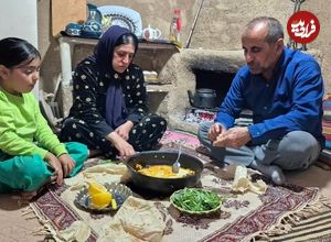 ببینید؛ غذای روستایی در ایران؛ پخت املت سنتی توسط بانوی روستایی