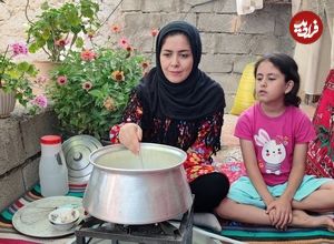 ببینید؛ غذای روستایی در ایران؛ پخت آش دوغ و تهیه کره محلی