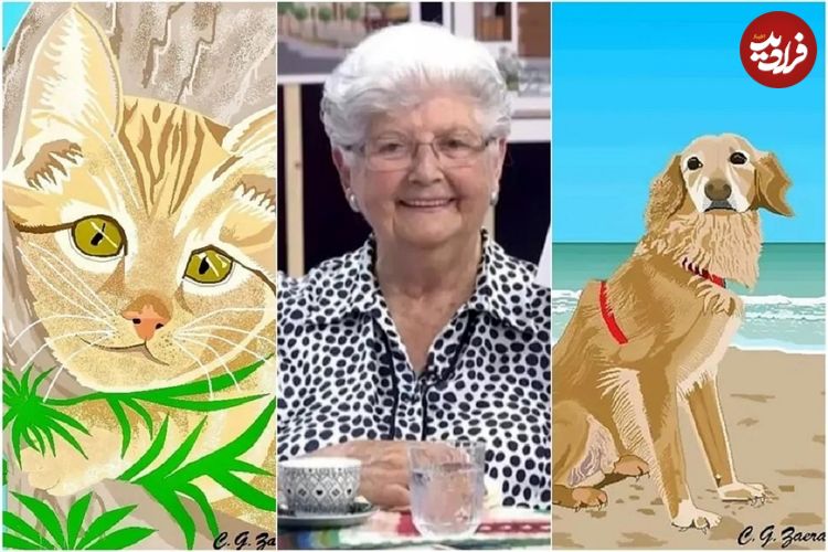 تصاویر؛ مادربزرگ ۹۳ ساله‌ با نقاشی‌هایش در برنامه Paint ویندوز به شهرت رسید
