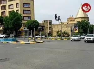 عکس| سفر زمان؛ تصویری از یک خیابان در «اصفهان» در دوران ناصرالدین شاه