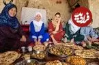 ببینید| غذای روستایی در افغانستان؛ پخت یک خوراک سنتی با بادمجان در غار