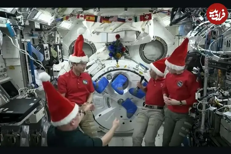 عکس؛ فضانوردان در فضا هم کریسمس را جشن گرفتند