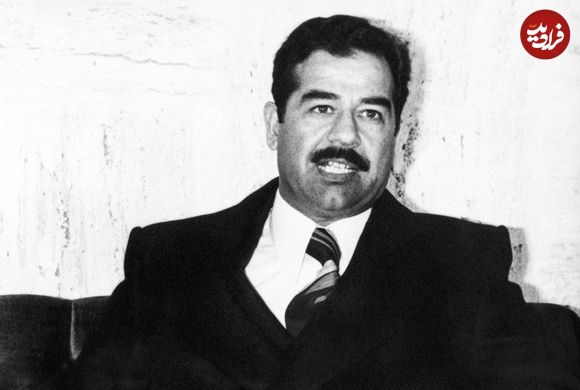 عکس| سفر در تاریخ؛ «صدام» در حال سیگار کشیدن در میان فرزندان اش؛ سال 1355