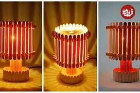 ببینید| روند ساخت یک چراغ خواب زیبا با چوب بستنی و به روش استاد اندونزیایی