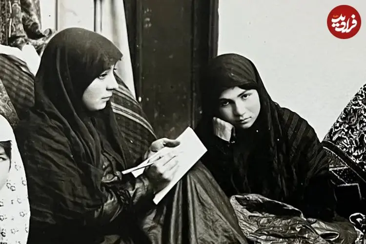 عکس| سفر به ایران قدیم؛ یک «محفل زنانه» در دوران ناصرالدین شاه