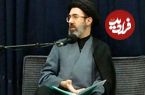 عکس؛ سفر به تاریخ؛ «سید مجتبی خامنه‌ای» در مراسم ترحیم پدر «سردار سلیمانی»؛ سال 96