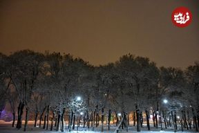 عکس؛ در این گرمای هوا در همدان برف بارید