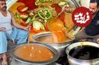 ببینید؛ غذای خیابانی در پاکستان؛ پخت نهاری محبوب با مغز استخوان گاو در کراچی 