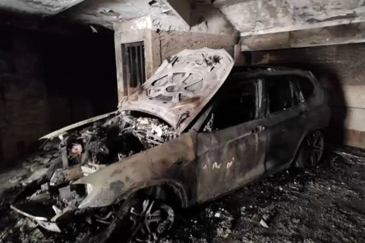 (ویدئو)  اولین تصاویر از آتش‌سوزی هولناک BMW در محدوده اتوبان صدر تهران