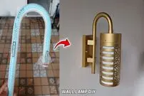 ببینید| نحوه درست کردن چراغ دیواری تزیینی با لوله پلاستیکی آب