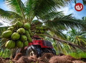 ببینید| چگونه کشاورزان تایلندی هزاران تن نارگیل را برداشت می کنند؟