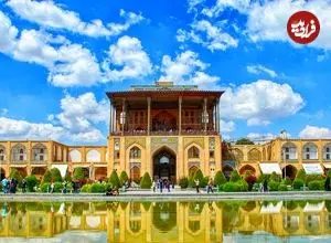 عکس| سفر در زمان؛ «عمارت عالی ‌قاپو» و «میدان نقش جهان اصفهان» در دوران قاجار